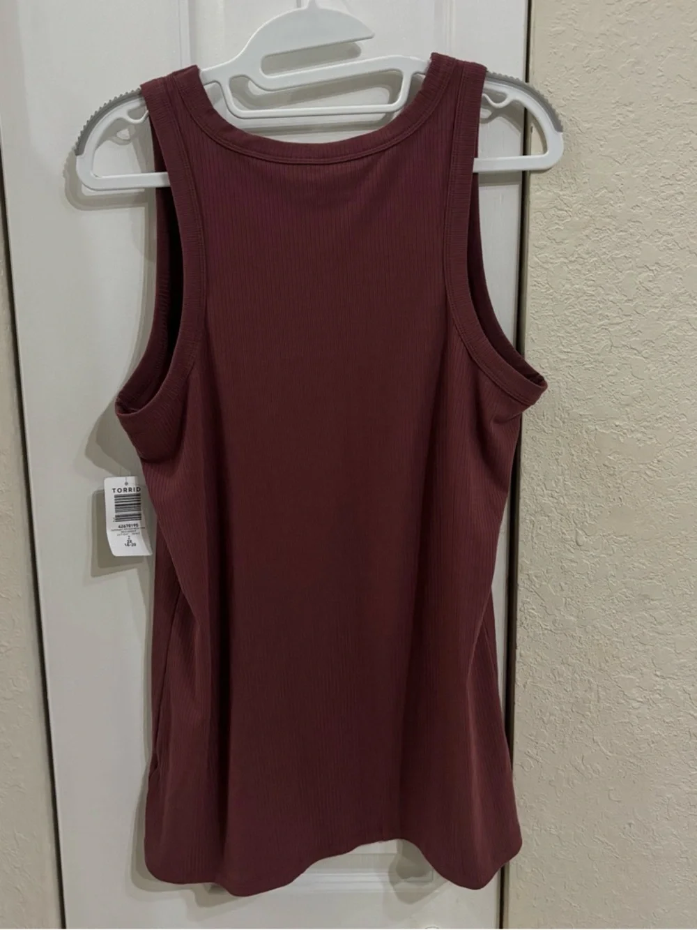 Torrid Super Soft Ribbed High Neck Tank in Wild Ginger - Picture 3 of 7